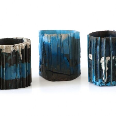 Strata Bronzes, gilding-metal and white metal.  Tallest 90mm high.  Photography by Claudine Quinn.